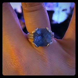Tacori blue engagement ring